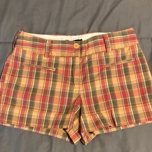 Orange plaid shorts